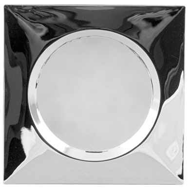LED cabinet downlight for building-in/surface mounting, square 1.5W, 4000K, 12V DC, chrome