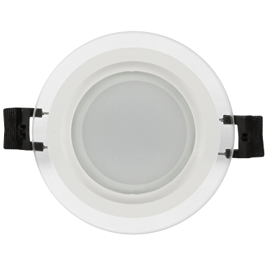 LED стъклен панел за вграждане, кръг, 6W, 4200K, 220-240V AC, IP44