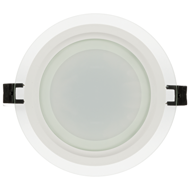Panneau en verre LED encastrable, cercle 18W, 4200K, 220-240V AC, IP44