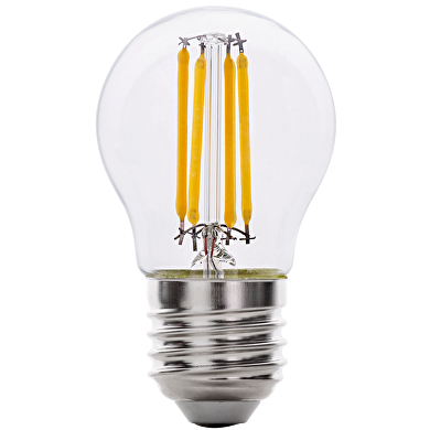 Lampadina globo a filamento LED, dimmerabile, 4W, E27, 4200K, 220-240V AC