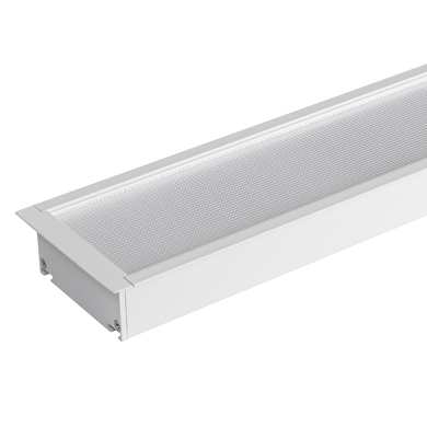 Appareil d'éclairage linéaire LED encastrable, cadre blanc, 1.2м, 40W, 4200K, 220-240VAC, IP20