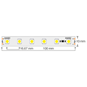 Bande LED professionnelle avec stabilisateur de courant 14,4W/m, 24V DC, 4200K, 60 LEDs/m, SMD5050