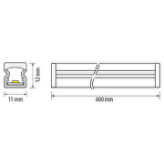 Barra LED rigida per montaggio a superficie, 4,5W, 4000K, 12V DC