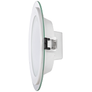 Pannello LED in vetro da incasso rotondo, 12W, 4200K, 220V-240V AC, IP44