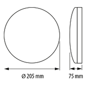 Glasdeckenleuchte, Kreis C55, E14, 220V-240V AC, IP20