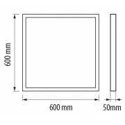 Soporte para montaje de superficie de panel  60х60cm ¨montaje fácil"