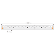 Professioneller LED-Streifen 16W/m, RGB, 48V DC, 84LED/m, SMD4040, IP67