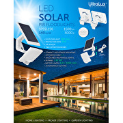 Solare proiettore LED con sensore PIR 11W, 5000K, 220-240V AC, IP54