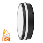 Plafonnier LED avec capteur, cercle, noir 18W, 3000K/4000K/6500K, 220V-240V AC, IP54