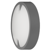 LED водоустойчива плафониера кръг, сива, 12W, 4000K, 220-240V AC, неутрална светлина, IP65