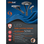 LED Intelligent park lamp 50W, 4000K, IK08, IP66