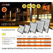 LED Slim προβολέας 20W, 5000K, 220-240V AC, ουδέτερο φως IP65