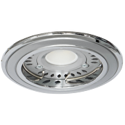 Ceiling downlight frame, round, pearl chrome/nickel, fixed, IP20