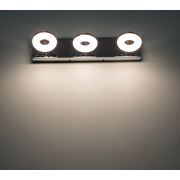 Plafoniera LED per bagno, 3x5W, 2700K, cromata, IP44