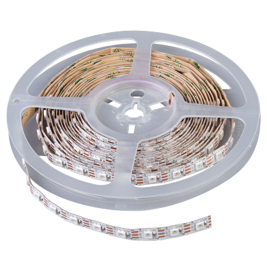 Digitaler LED-Streifen 14,4W/m, IC WS2812B, 5V DC, 60 LEDs/m, 60 Pixel/m, IP20