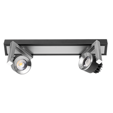 LED spot lighting fixture 2x5W, 2700K, graphite