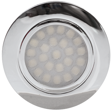 Mini LED downlight for building-in round 4W, 4200K, 220-240V AC, IP44, chrome