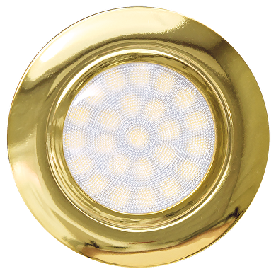 Mini LED downlight for building-in round 4W, 4200K, 220-240V AC, IP44, gold