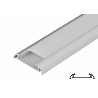 Perfil de aluminio para tira de LED de superficie ancho- 2m.