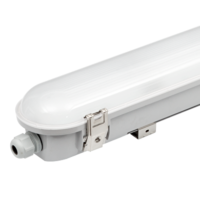 LED industrial linear lighting fixture PC housing, 1.20m, 28W, 4000K, 220V, IP66