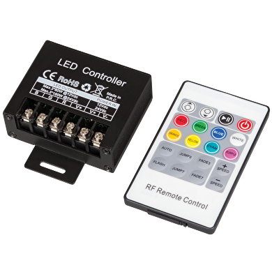 RF Controlador de "alta potencia"  para iluminación RGB LED 240W, 20A, 12-24V DC
