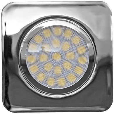 LED Möbeleinbaustrahler 3W, 4200K, 12V DC, IP44, Chrom