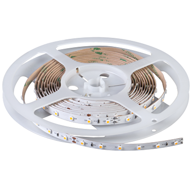Tira de LED  4.8W/m, 24V/DC,2700K(luz càlida),60 leds/m,SMD3528 5m(rollo),IP54,serie profesional
