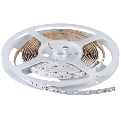 Bande LED professionnelle 4.8W/m, 2700K, 24V DC, 60LEDs/m, SMD3528, IP54