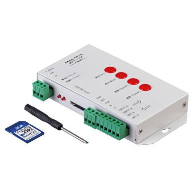 Contrôleur pour éclairage LED numérique, carte SD, 1 port