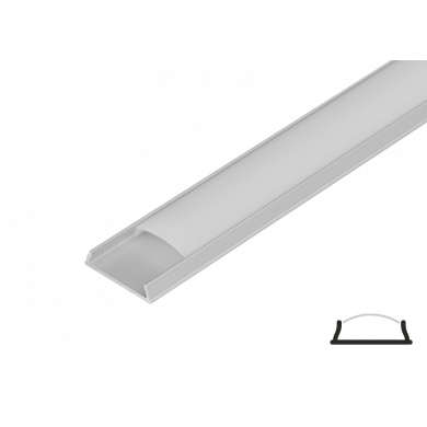 Алуминиев профил за LED лента, гъвкав, 2м