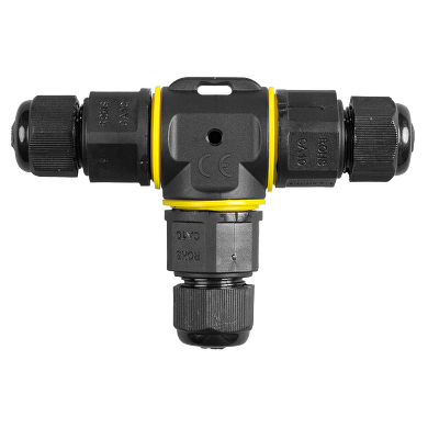 Vandtæt T16 kobling til samling af kabler(stærkstrøm og svagstrøm), 3 ben, IP68 (1 stk.)