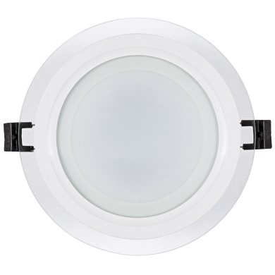 Ugradbeni LED stakleni panel, okrugli, 12W, 4200K, 220-240V AC, IP44