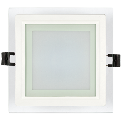 LED стъклен панел за вграждане, квадрат, 12W, 4200K, 220-240V AC, IP44