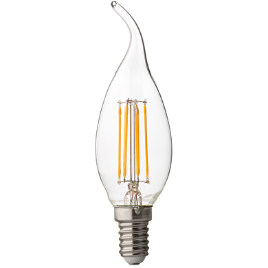 LED bombilla  VELA "GOLPE DE VIENTO" con filamento  4W, E14, 4200K(luz neutral), 220V AC,dimable