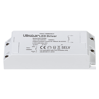 Driver TRIAC dimable para LED luminarias, 20W 480mA