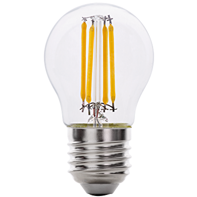 LED filament лампа топка, димираща, 4W, E27, 4200K, 220-240V AC, неутрална светлина