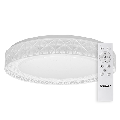 LED плафониера с декоративен ринг, димираща, 60W, 3000-6500K, 220-240V AC, CCT, кръг