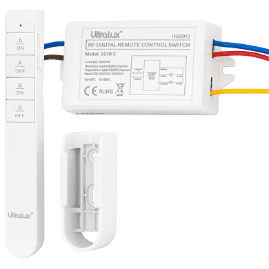 RF interruptor con 2 canales y mando a distancia  220V AC