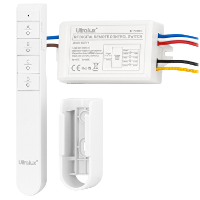 RF interruptor con 4 canales y mando a distancia  220V AC