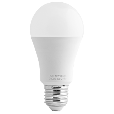 LED лампа крушка димираща, 10W, E27, 4200K, 220-240V AC, неутрална светлина