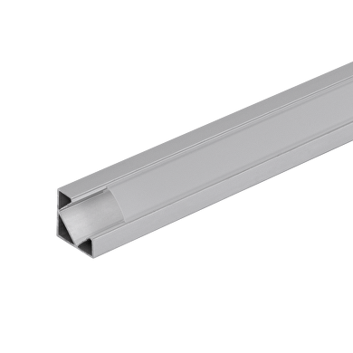 Perfil de aluminio para tira de LED,ANGULAR,CON BORDE, 2m