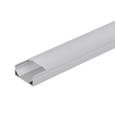 Алуминиев профил за LED лента за открит монтаж, широк, плитък, 2м