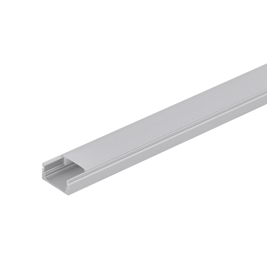 Алуминиев профил за LED лента за открит монтаж, плитък, 2м