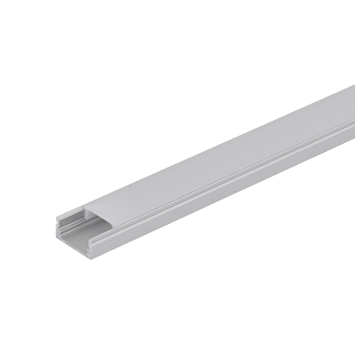 Aluminium profile for LED flexible strip, shallow, 3m