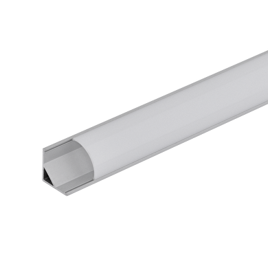 Nadgradni aluminijski profil za LED traku, kutni, 2 m