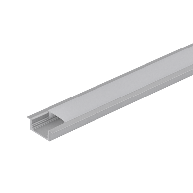 Алуминиев профил за LED лента, за вграждане, плитък, 3м