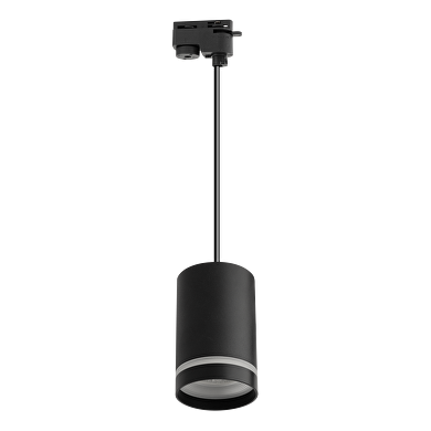 Luminaria para montaje en carril suspendido,dos hilos, GU10, 220-240V AC, IP20,negro