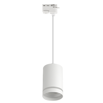 Track lighting fixture, suspended, 2 wires, GU10, 220-240V AC, IP20, white