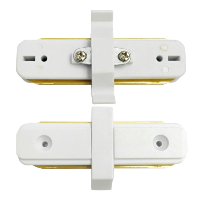 Conector recto, 2 pines, blanco