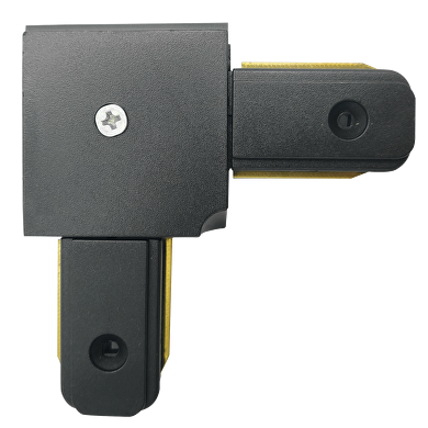 Conector angular, 2 pines,negro